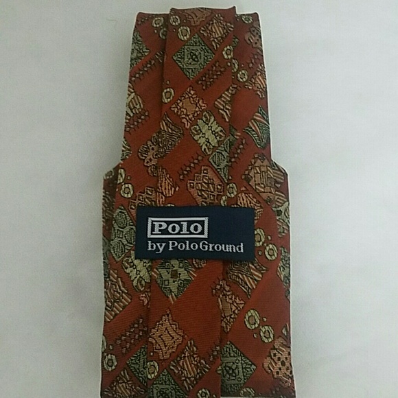 Mens Polo by Polo Ground 100% Silk Tie - Picture 2 of 6